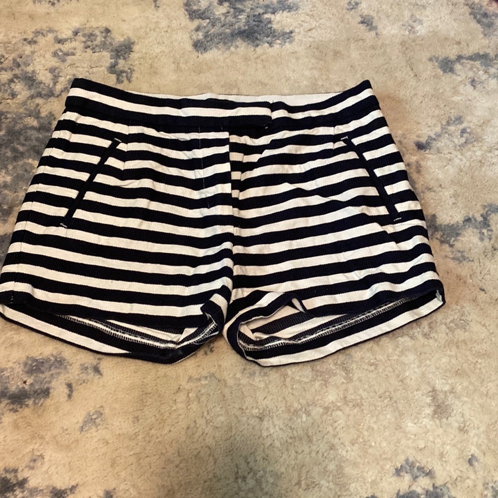 J. Crew Black and White Striped Women’s Shorts
